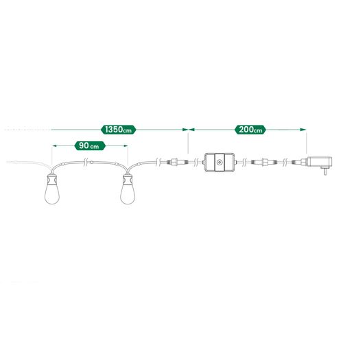 girlanda led sterowana 13,5m świetlna wielokolorowa smart z aplikacją tuya na Arena.pl