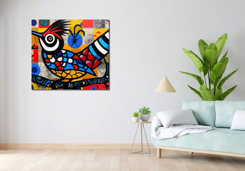Obraz 100x90cm Ptak Na Wznak zdjęcie 2