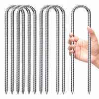 kotwy do trampoliny Solidne kotwa do ziemi U-kształtne 8mm 30cm 6szt