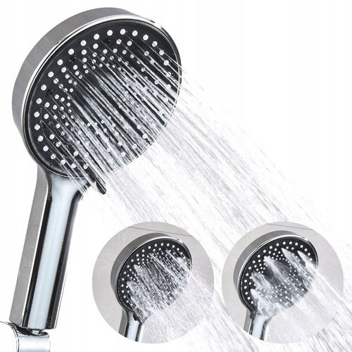 Słuchawka prysznicowa natryskowa 3 funkcje ekologiczna ANTI-CALC chrom duża na Arena.pl