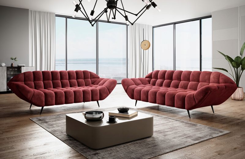 Nowoczesna wygodna kanapa sofa GAPPA 3 osobowa WERSAL pikowana zdjęcie 4