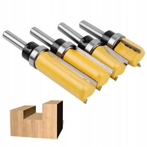 FREZ PROSTY KOPIUJĄCY Z ŁOŻYSKIEM DO DREWNA TRZPIEŃ 8 MM 4 SZT na Arena.pl