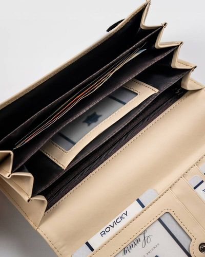 klasyczny portfel damski ze skóry ekologicznej - 4u cavaldi na Arena.pl