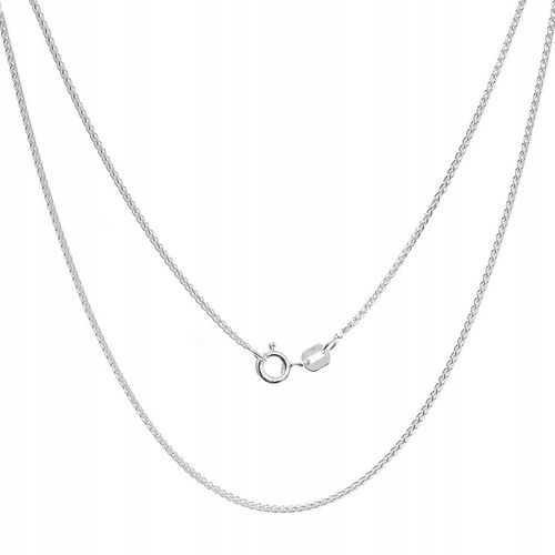 Srebrny łańcuszek warkocz pleciony lisi ogon 50 cm pr 925 na Arena.pl