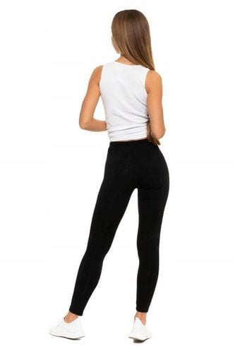 LEGGINSY DAMSKIE CZARNE ELASTYCZNE OCIEPLANE WYSOKI STAN GETRY MORAJ na Arena.pl