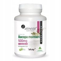 Aliness, Bacopa Monnieri 500 mg, 100 kaps. | MÓZG SKUPIENIE