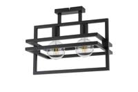 Metalowa lampa sufitowa Merci czarna do przedpokoju