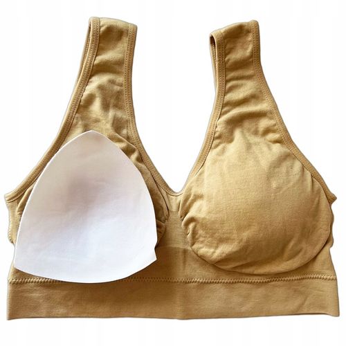 XL 3-pak Biustonoszy Bezszwowych bez Zapięć i Fiszbin z Push-up Wkładkami na Arena.pl