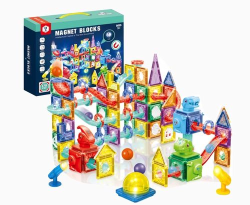 KLOCKI MAGNETYCZNE 178el TOR KULKOWY KULODROM ŚWIECĄCY 129A-1 + GRATIS na Arena.pl