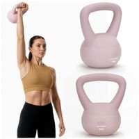 Kettlebell miękki 2kg kula odważnik hantla ciężar do ćwiczeń fitness, jasnoróżowy