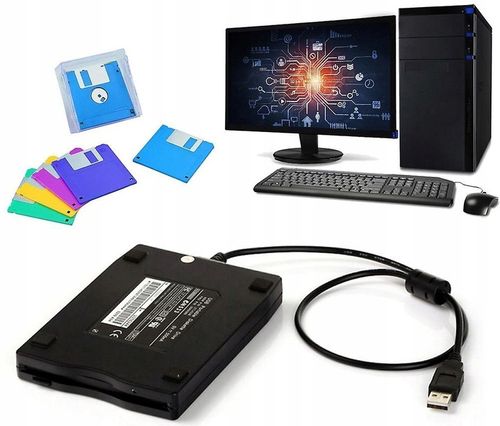 ZEWNĘTRZNA STACJA DYSKIETEK NAPĘD 3,5'' FDD USB SLIM FLOPPY DISK 1.44MB na Arena.pl