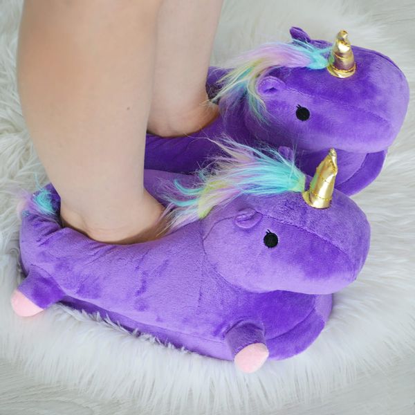 Kapcie fioletowe jednorożec zdjęcie 2