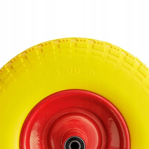 KÓŁKO DO TACZKI KOŁO DO WÓZKA PEŁNE PIANKOWE BEZDĘTKOWE 4.00-6 + OŚ na Arena.pl