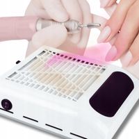 POCHŁANIACZ PYŁU DO PAZNOKCI MOCNY 80W | KASETOWY BIAŁY + FILTR W ZESTAWIE