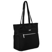 praktyczna, czarna shopperka damska na ramię - peterson