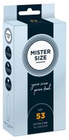 prezerwatywy cienkie mister size 53 mm wegańskie 10 szt 18,5 cm