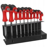 Klucze imbusowe 2-10 imbusy HEX 10sz stojak gratis