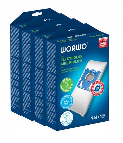 16x WORKI S-BAG WORWO DO ODKURZACZY ELECTROLUX PHILIPS AEG ELMB01 + na Arena.pl