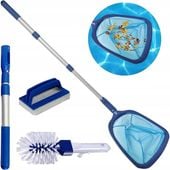 Podbierak do basenu 119 cm | Zestaw ze szczotką i gąbką