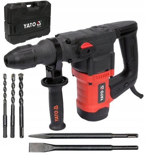 YATO MŁOT UDAROWY MŁOTOWIERTARKA SDS PLUS 1100W 4,5J 3 FUNKCJE + DŁUTA na Arena.pl