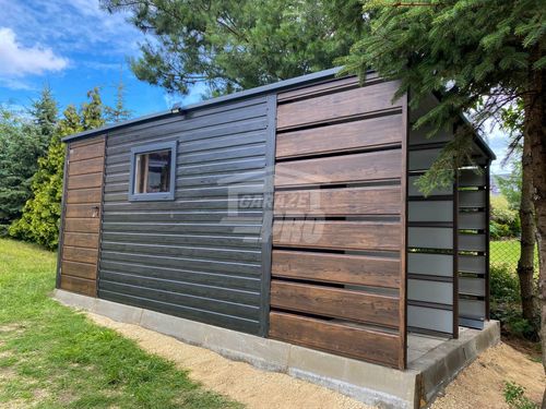 Schowek Domek ogrodowy 4x2m wiata 1m okno dach GP622 na Arena.pl