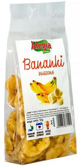 Alegia Banany suszone 50g zdjęcie 2