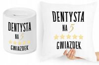 Dla Dentysty Zestaw Poduszka + Skarbonka Prezent Z Nadrukiem Ze Zdjęciem