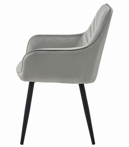 Krzesło NANA - aksamit srebrno-szary / nogi czarne x 2 na Arena.pl