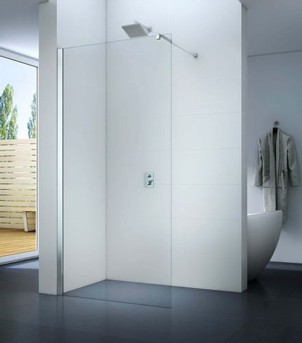 ŚCIANKA PRYSZNICOWA WALK IN TRANSPARENTNA 8mm M9 - SWISS MEYER 90 cm 190 cm na Arena.pl