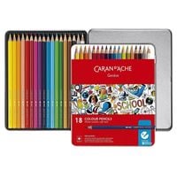 Kredki akwarelowe Caran d'Ache Swisscolor 18 kolorów metalowe opakowanie