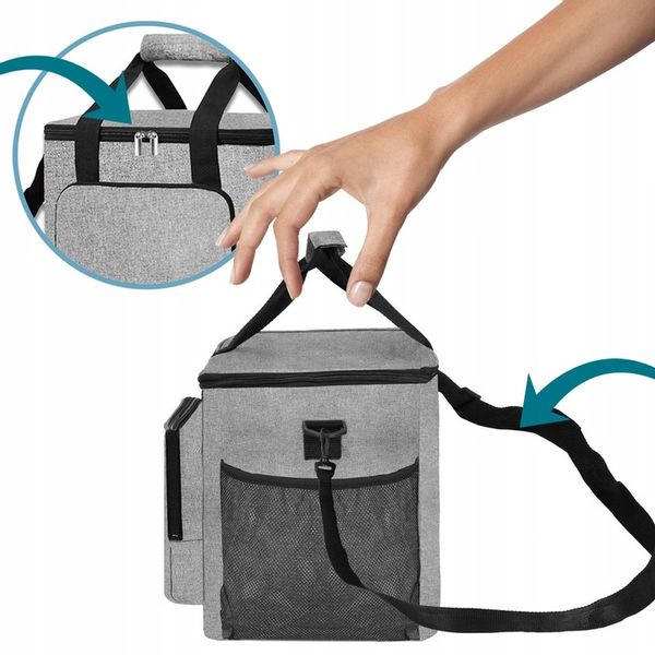 TORBA TERMICZNA śniadaniowa PLAŻOWA PIKNIKOWA lodówka NA JEDZENIE 28 litrów zdjęcie 11