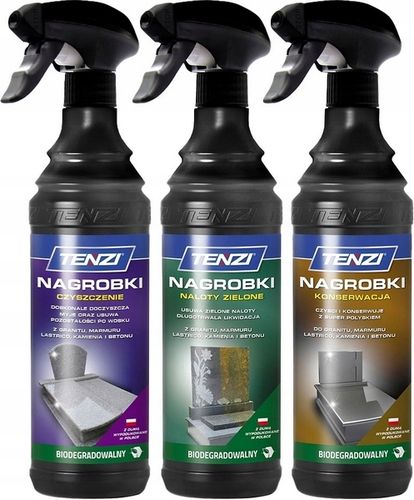 Zestaw TENZI Do Czyszczenia I Konserwacji Nagrobków 3x600ml na Arena.pl