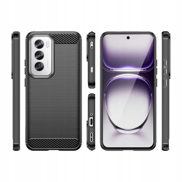 Spacecase Carbon Oppo Reno 12 Pro 5G Black zdjęcie 3