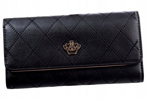 Elegancki Portfel damski na zatrzask skórzany duży rozkładany pojemny skóra na Arena.pl