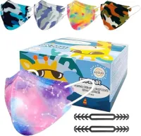 Maseczki Ochronne FFP2 dla Dzieci 5 Warstw Kolorowe 25 Sztuk Atest CE