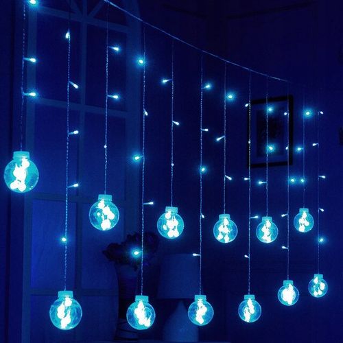 Kurtyna świetlna girlanda lampki świąteczne kule bombki led sople 1005 na Arena.pl