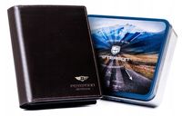 elegancki, duży portfel męski ze skóry naturalnej - peterson