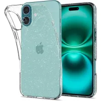 Etui Spigen Liquid Crystal na iPhone 16 - przezroczysto-brokatowe