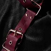 skórzane kajdanki handcuffs burgudnowe sessuale ses-05-brg