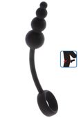 anal snake plug & penis ring black