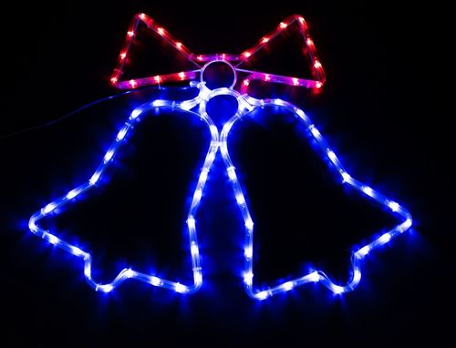 Lampki Zewnętrzne Świąteczne Dzwonki Choinkowe LED Czerwone Niebieskie IP44 na Arena.pl