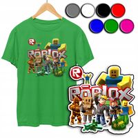 KOSZULKA DZIECIĘCA T-SHIRT Z NADRUKIEM - ROBLOX GRA GRY WZORY - S 122-128