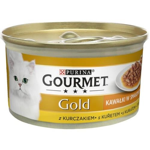 GOURMET GOLD KAWAŁKI KURCZAKA W SOSIE MOKRA KARMA DLA KOTA 12x85g na Arena.pl
