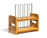 Zestaw na Drinki - Imprezowe Probówki 4 szt. z Drewnianym Stojakiem