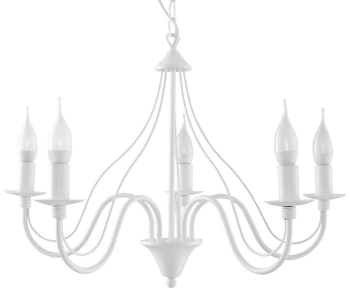Żyrandol LAMPA wisząca SL.0214 klasyczna OPRAWA świecznikowa ZWIS na łańcuchu maria teresa biała zdjęcie 1