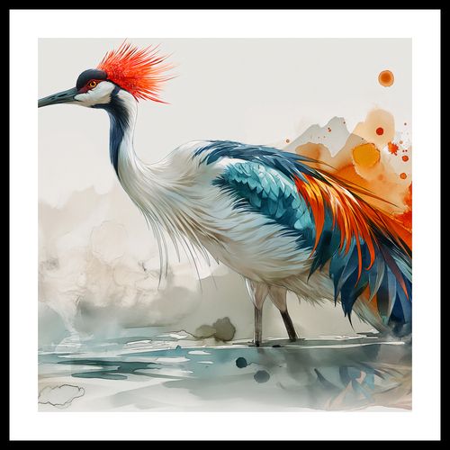 Plakat 60x60cm Żuraw w Akwareli na Arena.pl