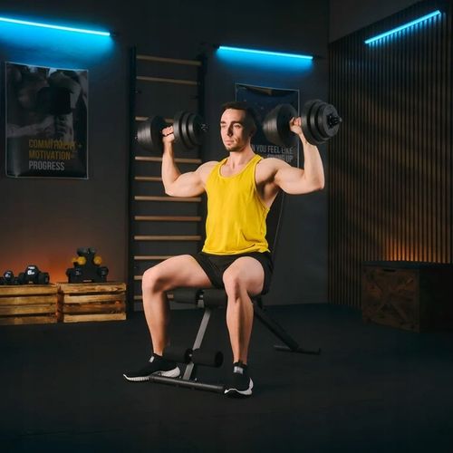 Hantle regulowane bitumiczne 40kg zestaw hantli gryf obciążenia Trex na Arena.pl