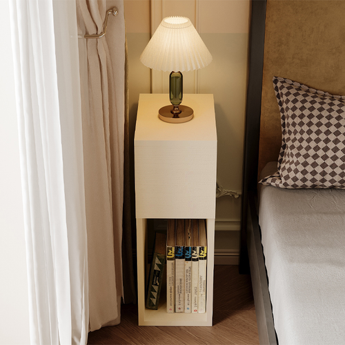 SZAFKA NOCNA BIAŁA Z SZUFLADĄ STOLIK Z PÓŁKĄ NOWOCZESNY LOFT SYPIALNI na Arena.pl