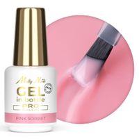 Żel budujący w butelce z pędzelkiem MollyNails Pro Salon Pink Sorbet 15g