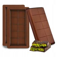 Foremki Silikonowe do Dubajskiej Czekolady Brązowa Tabliczka 13,5 x 25cm x2